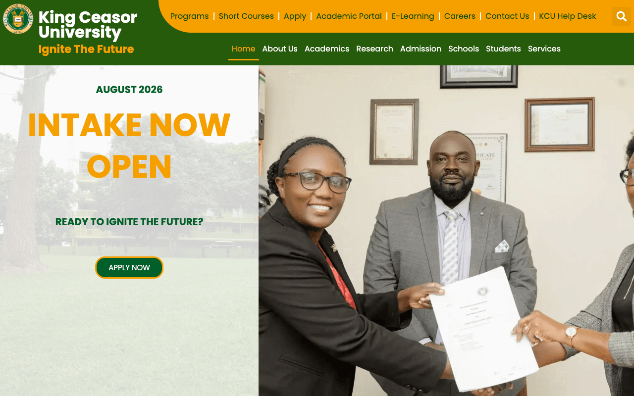 King Ceasor University website