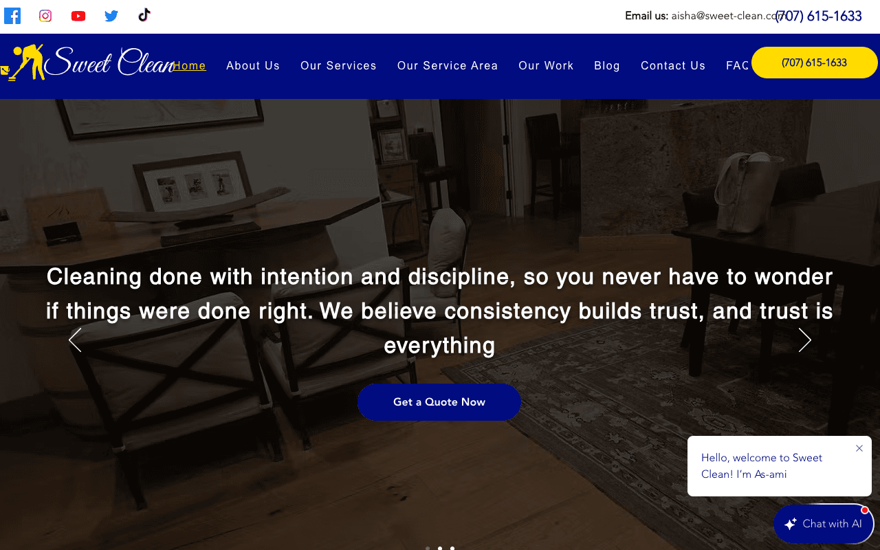 Sweet Clean LLC website